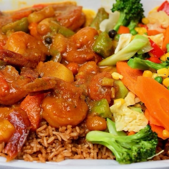 Curried Shrimp.