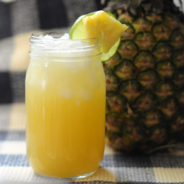 Homemade Pineapple Ginger Juice.